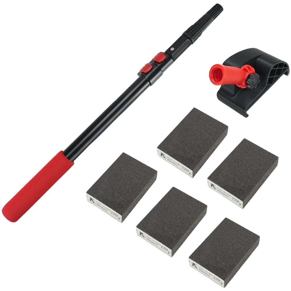 Adjustable Sanding Sponge Block Kit with 60–198cm Extendable Pole Sanding Block Kit Axl 5pcs blocks China Mainland