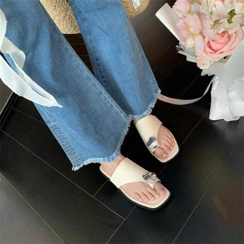 Women's Flat Ring Toe Sandals – Summer Flip Flops EU 33–45 Flat Toe Sandals Axl