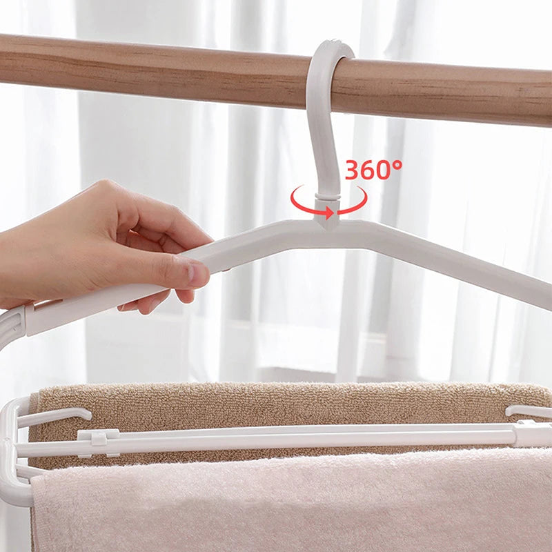 Space-Saving Foldable Clothes Hanger with Clip – Extendable Clothes Hanger Axl
