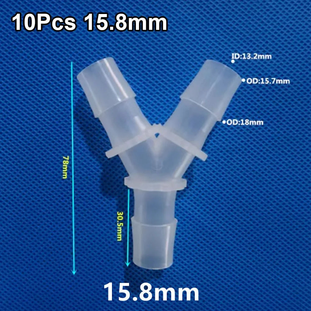 10-Pack Y-Type Tee Connectors – 3-Way PP PE Hose Fittings Hose Tee Connectors Axl 10Pcs 15.8mm