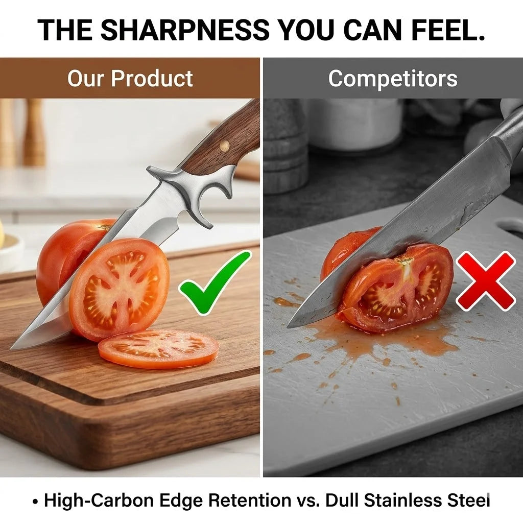 M390 Carbon Steel Boning Knife – Sharp Butcher Meat Cleaver Boning Knife Axl