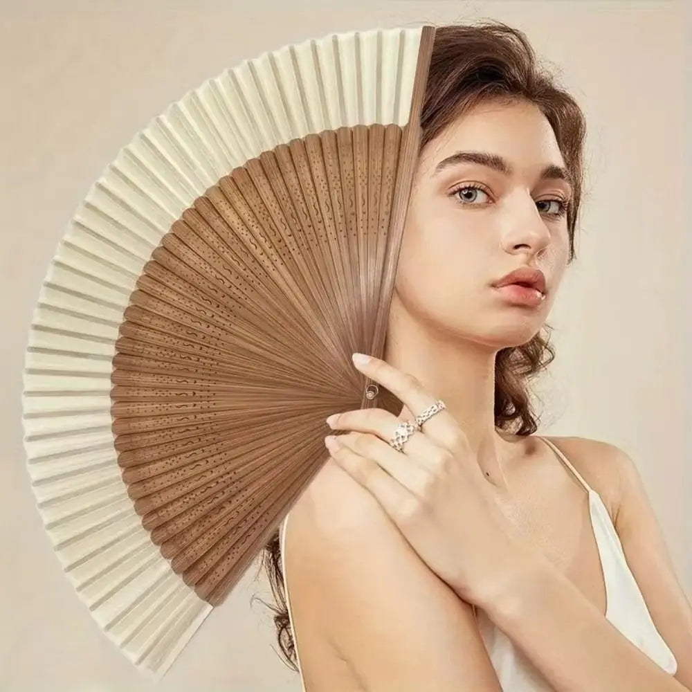 Chinese Bamboo Folding Fan – Elegant Portable Handheld Fan Bamboo Folding Fan Axl