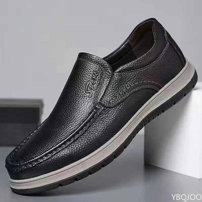 YBQJOO Men's Slip-On Casual Flat Shoes – Versatile Loafers Men's Slip-On Shoes Axl