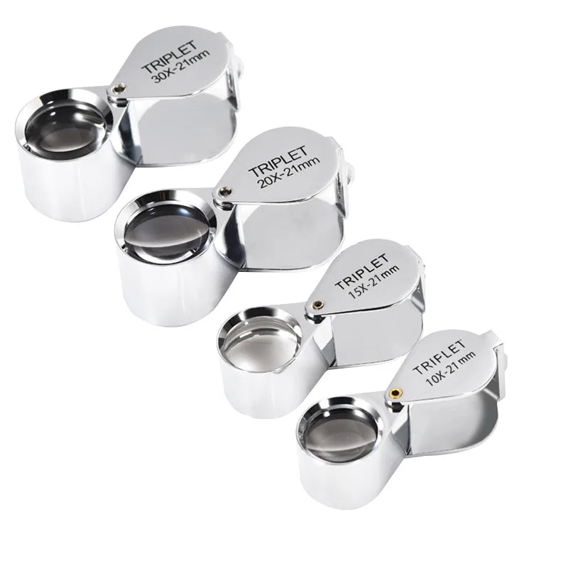 Folding Jeweler's Loupe 10X 15X 20X 30X Magnifying Glass Jeweler's Loupe Axl 20X