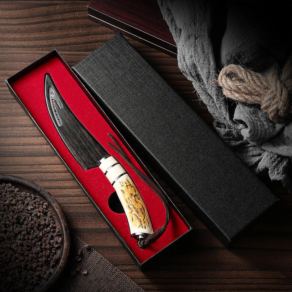 Damascus Boning Knife Curved Blade – Kitchen Knife Gift Box Kitchen Boning Knife Axl