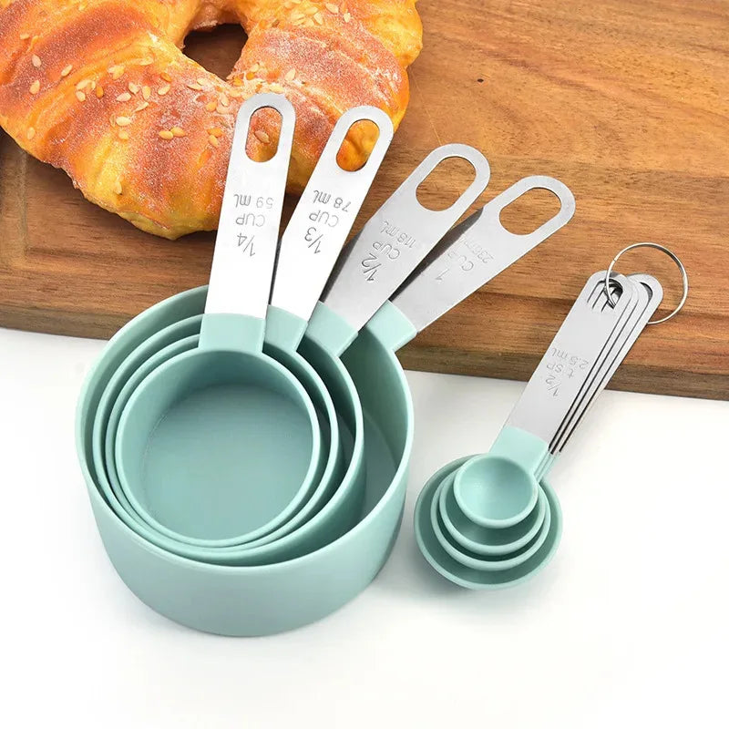 4/8-Piece Measuring Cup & Spoon Set – Graduated Baking Tools Measuring Cup Set Axl