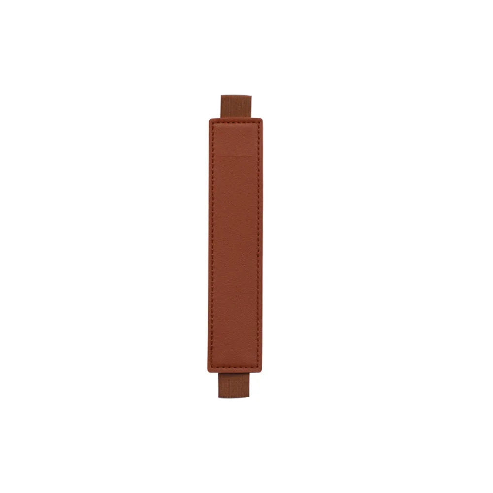 PU Leather Pen Holder – Detachable Elastic Notebook Pen Sleeve Notebook Pen Holder Axl Brown-1pcs
