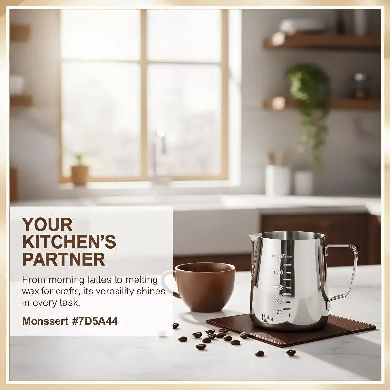 Stainless Steel Milk Frothing Pitcher 350ml 600ml | Latte Jug Milk Frothing Pitcher Axl