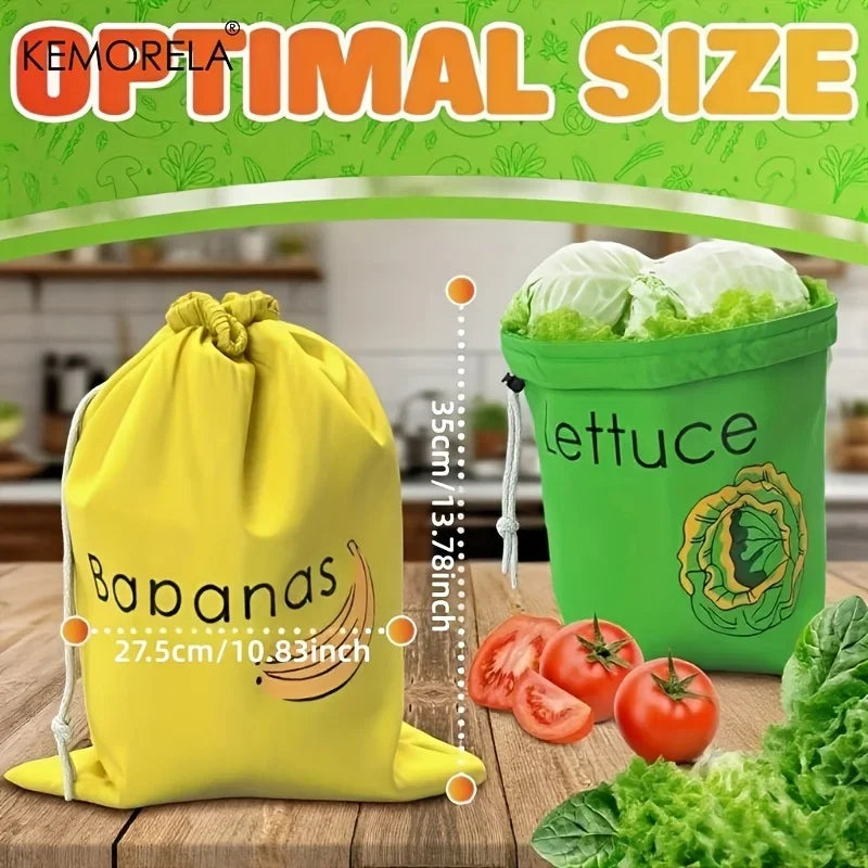 2-Pack Banana & Vegetable Freshness Storage Bags | KEMORELA Food Storage Bags Axl