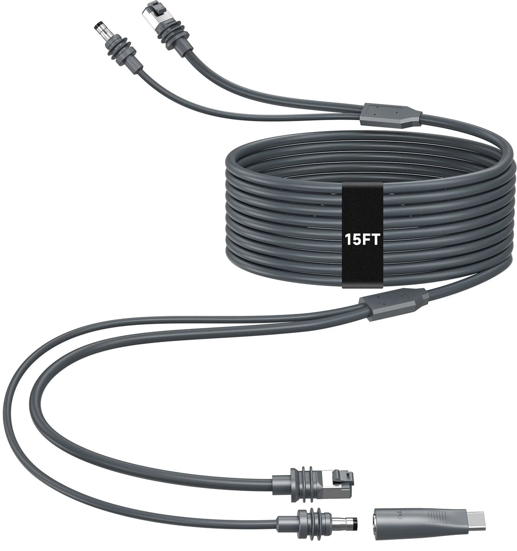 Starlink Mini 2-in-1 Cable 16.4FT DC/USB-C & RJ45 Ethernet Ethernet Power Cable Axl black
