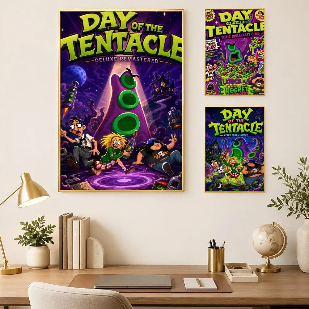 Day of the Tentacle HD PVC Self-Stick Wall Art Poster Wall Art Poster Axl