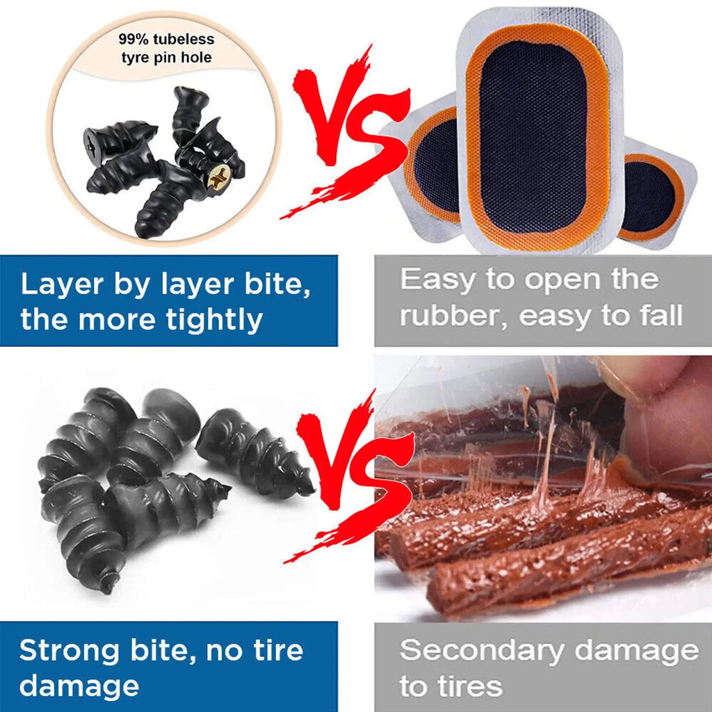 32-Piece Rubber Tire Repair Nail Kit – Car & Motorcycle Tire Repair Kit Axl