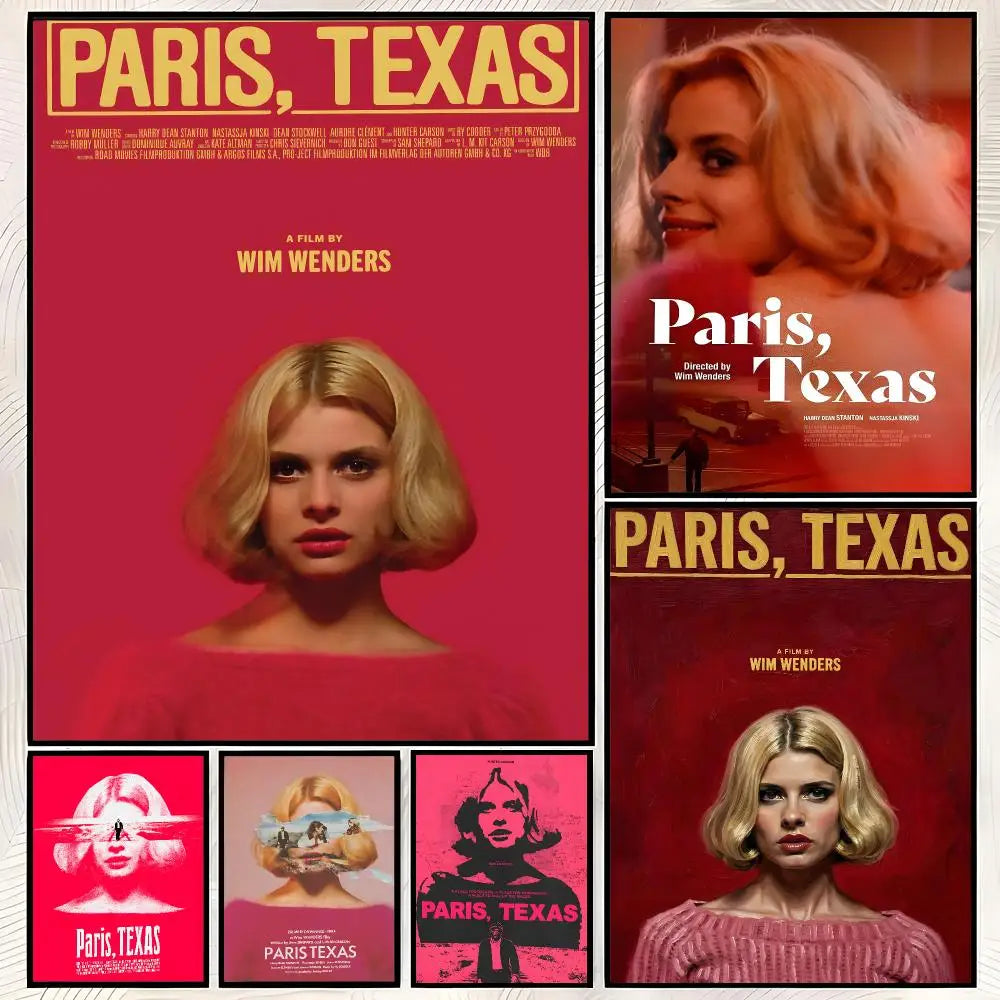 Paris, Texas Movie Poster – Self-Stick HD Waterproof Wall Art Movie Wall Poster Axl