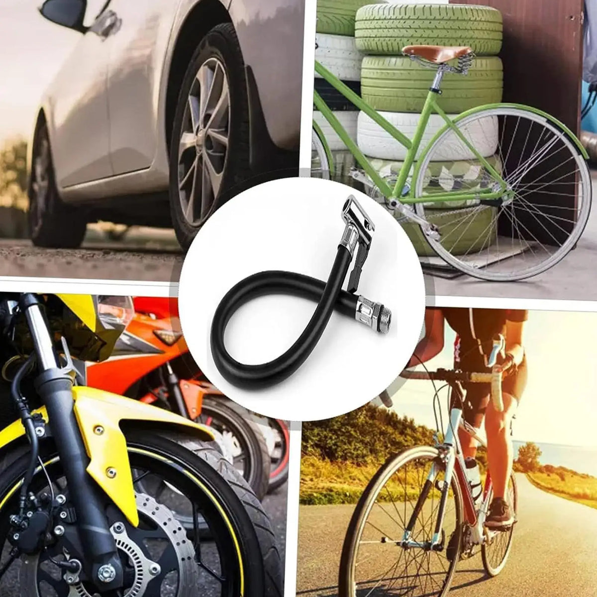 Tire Valve Extension Hose – Copper & Rubber Inflation Hose Tire Inflation Hose Axl
