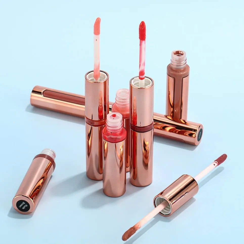 Double-Ended Rose Gold Matte Lip Gloss – Vegan & Long-Lasting Matte Lip Gloss Axl
