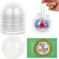 80 Pcs Clear Half Ball Dome Shakers – 3.5" PVC Craft Domes Craft Dome Shakers Axl AECH04-18736