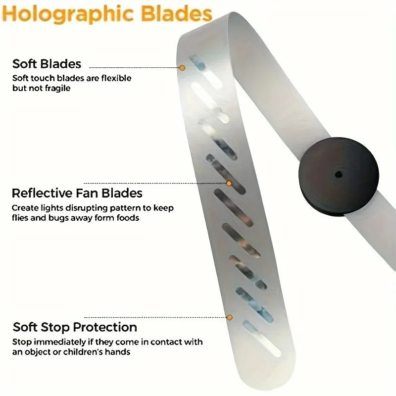 Battery-Powered Fly Repellent Fan with Reflective Blades Fly Repellent Fan Axl