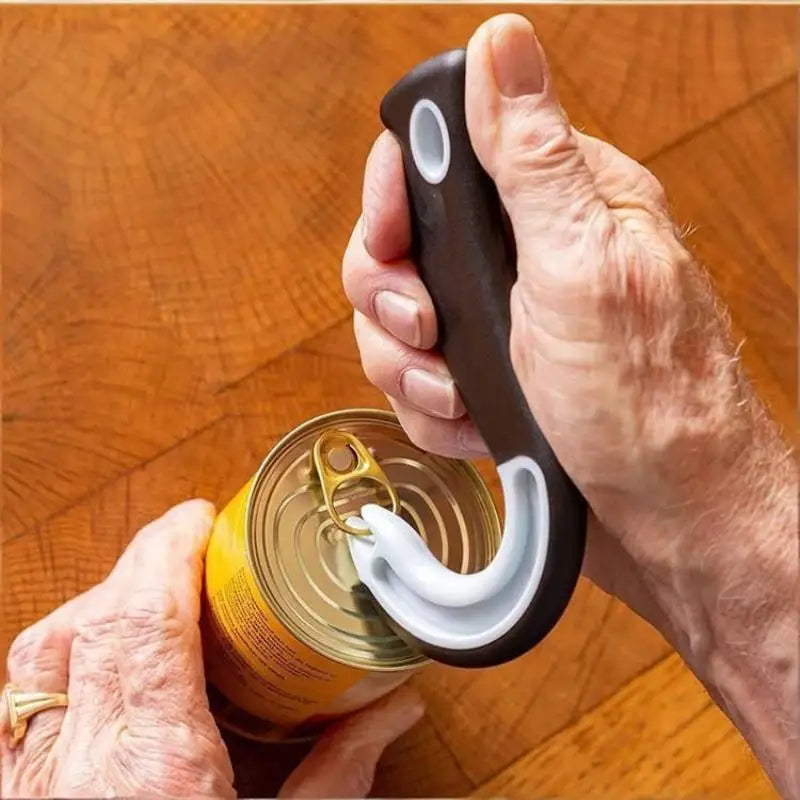 Easy Grip Hook Can Opener – Safe Durable Plastic Kitchen Tool Can Opener Axl