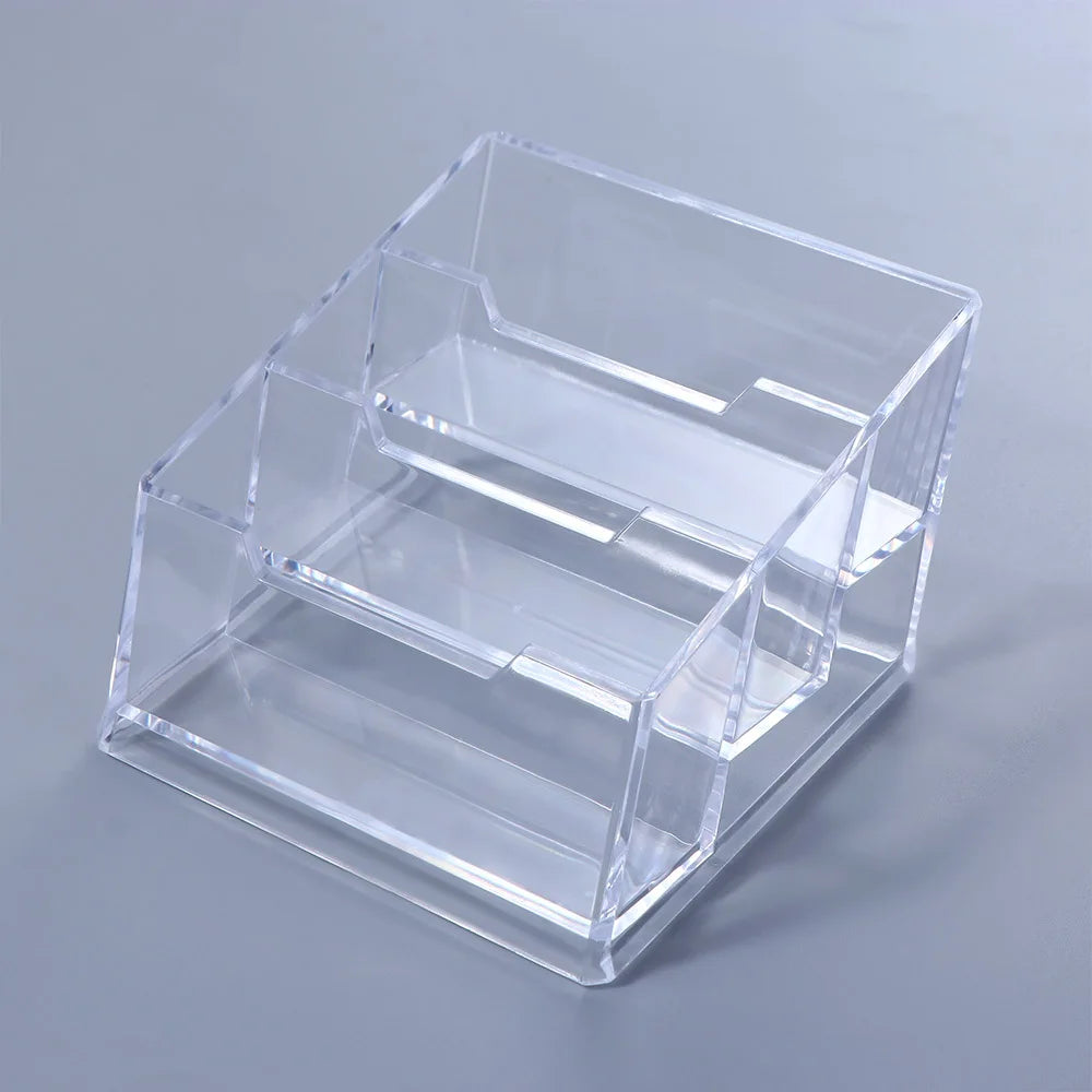Acrylic Business Card Holder Display Stand – 1, 2 & 3 Tier Card Display Stand Axl three layer