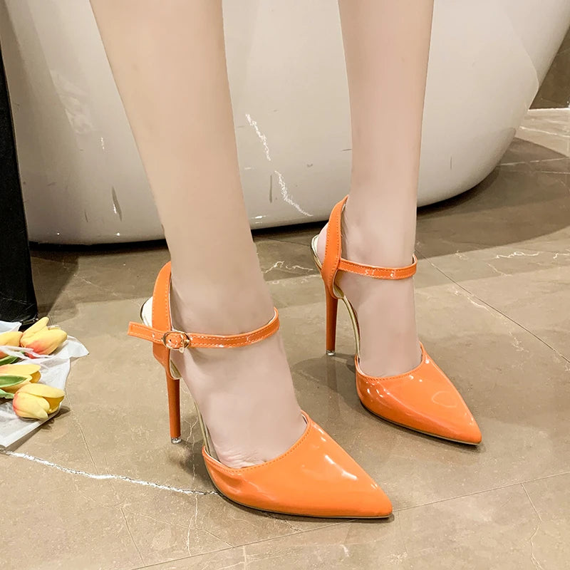 Women's Super High Stiletto Heel Sandals – Buckle Party Shoes Stiletto Heel Sandals Axl
