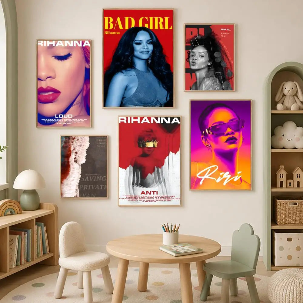 Rihanna HD Self-Stick PVC Wall Art Poster – Waterproof Décor Wall Art Poster Axl