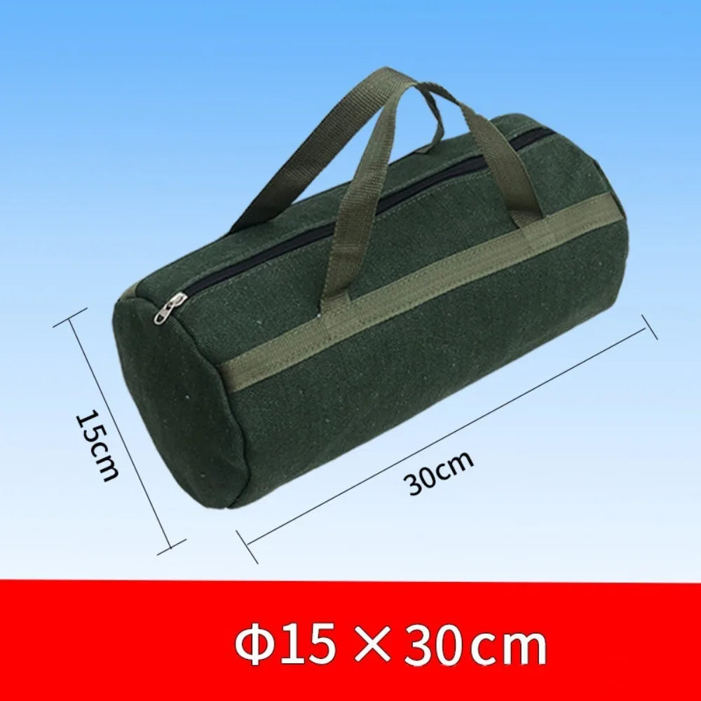 Thick Canvas Tool Storage Bag – Large Capacity Organizer Canvas Tool Bag Axl Round--15-30