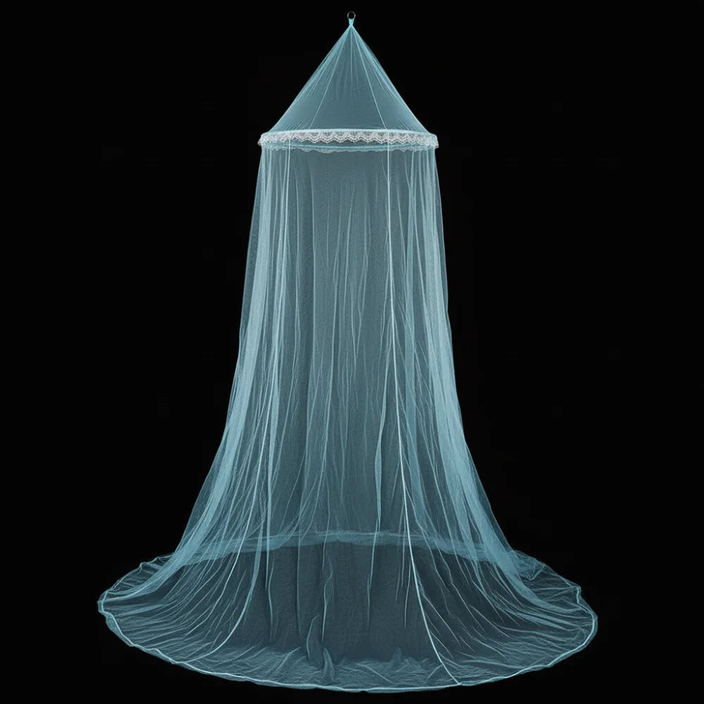Princess Dome Mosquito Net Canopy – Decorative Bed Mesh Bed Mosquito Canopy Axl light blue