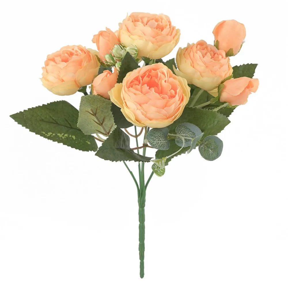 Silk Peony Artificial Flowers 30cm – Wedding & Home Décor Bouquet Artificial Flower Bouquet Axl YELLOW 1pc