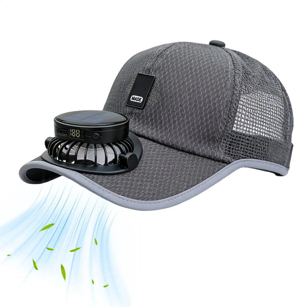 Solar Fan Hat – USB & Wide Brim Cap for Outdoor Cooling Solar Fan Hat Axl