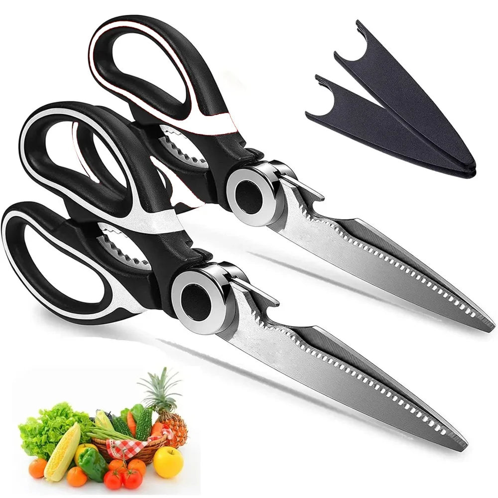 Professional Stainless Steel Kitchen Scissors | Multi-Function Kitchen Shears Axl