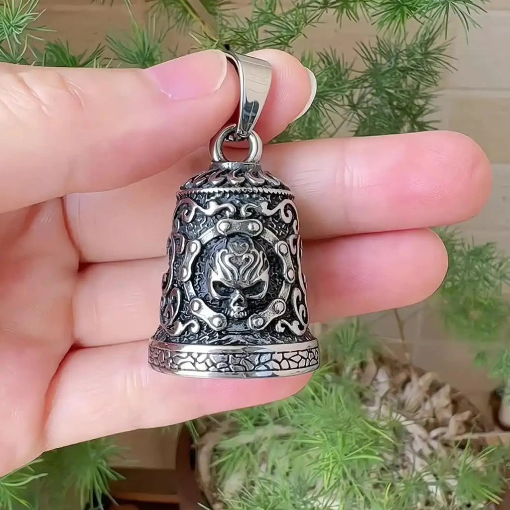 Vintage Skull Motorcycle Bell – Biker Charm & Keychain Ornament Motorcycle Bell Charm Axl