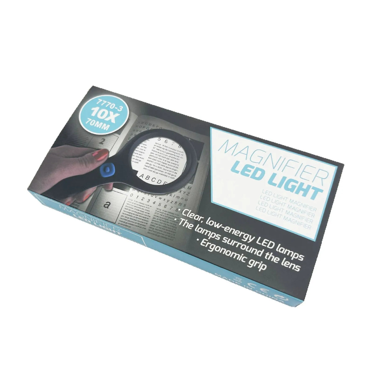 Handheld Magnifying Glass with 3 LED Lights – High Magnification LED Handheld Magnifier Axl