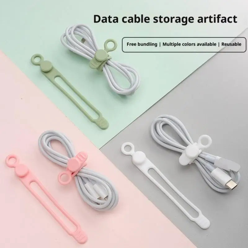 Silicone Cable Straps Reusable Cord Ties | 10/50 PCS Organizer Cable Cord Organizer Axl