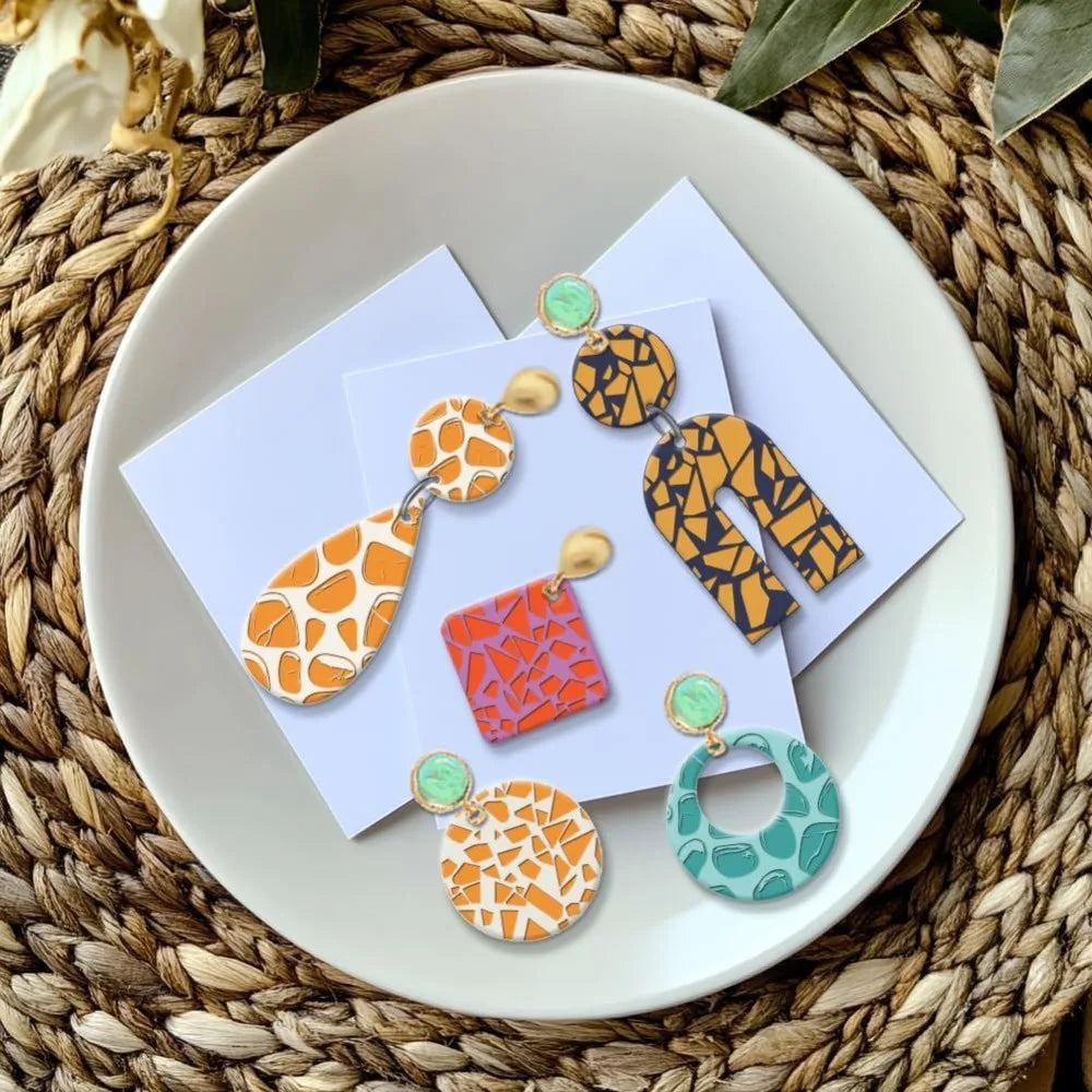 Polymer Clay Texture Sheets – Tile & Pebble Stamp Mat for DIY Clay Texture Stamp Axl