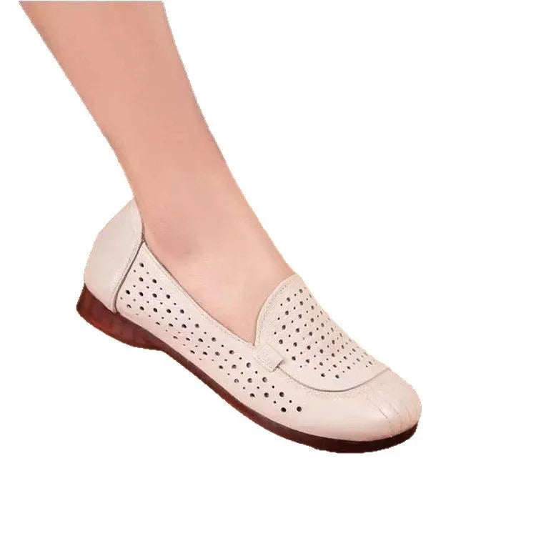 Women's Slip-On Mesh Sandals – Soft Sole Low Heel Flats Women's Flat Sandals Axl