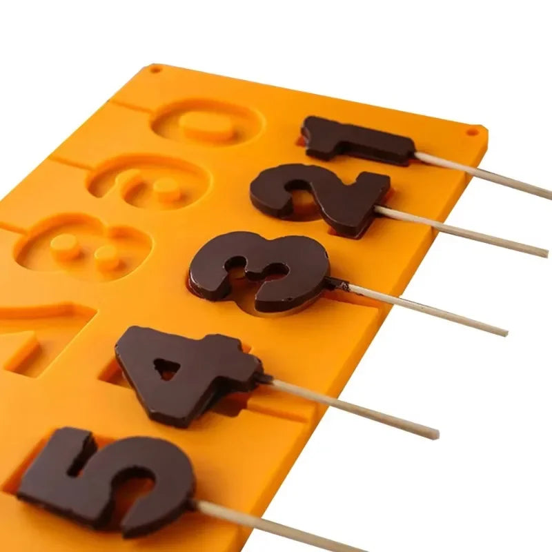 Silicone Number Mold 0–9 | Chocolate, Candy & Cake Baking Silicone Baking Mold Axl