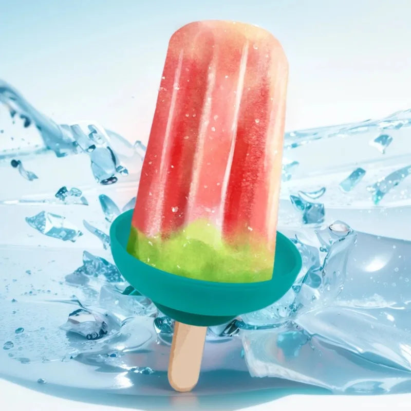 Silicone Popsicle Holders 2-Pack – Anti-Drip Ice Cream Stand Ice Cream Holder Axl