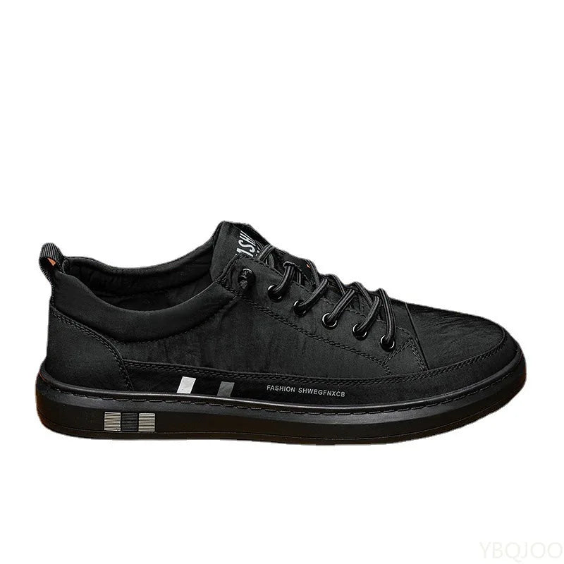 YBQJOO Men's Breathable Canvas Sneakers – Lace-Up Low Cut Men's Canvas Sneakers Axl