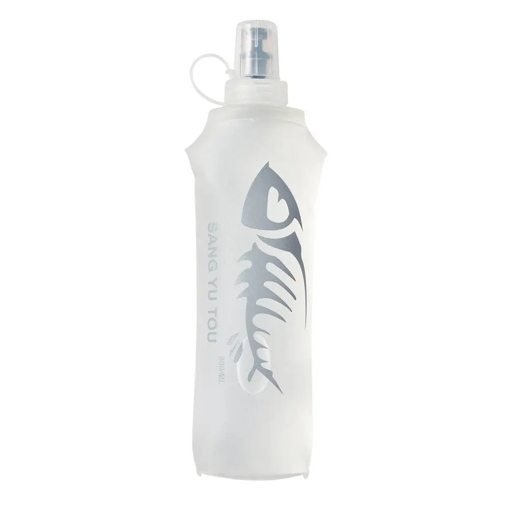 Foldable TPU Water Bottle – Leakproof Soft Flask for Sports Foldable Water Bottle Axl 500ml clear color