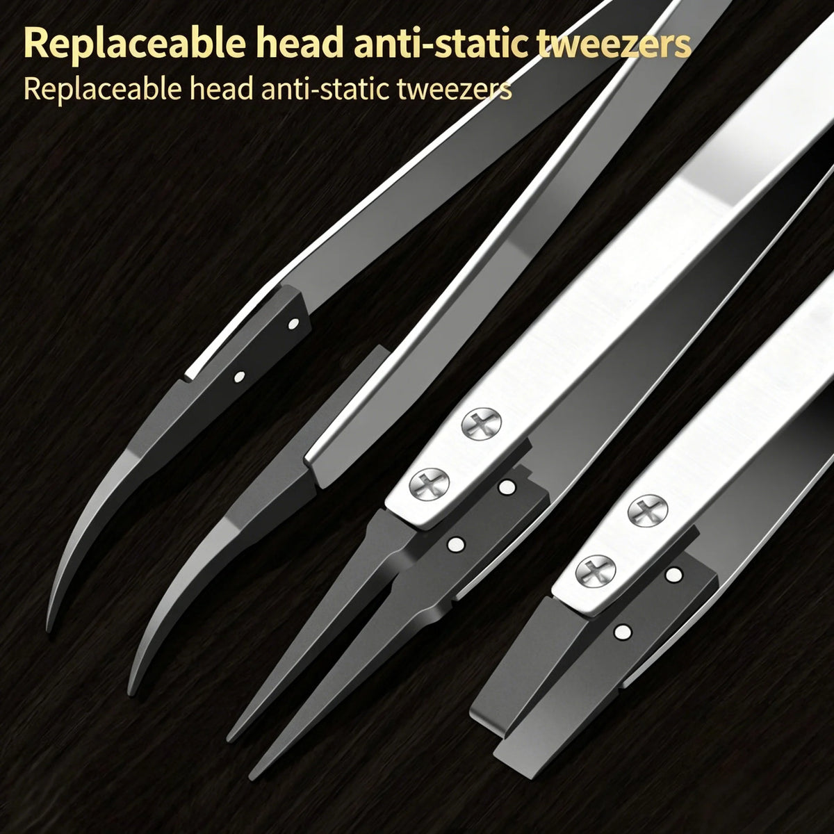 ESD-Safe Precision Tweezers – Anti-Static Stainless Steel Precision Tweezers Axl