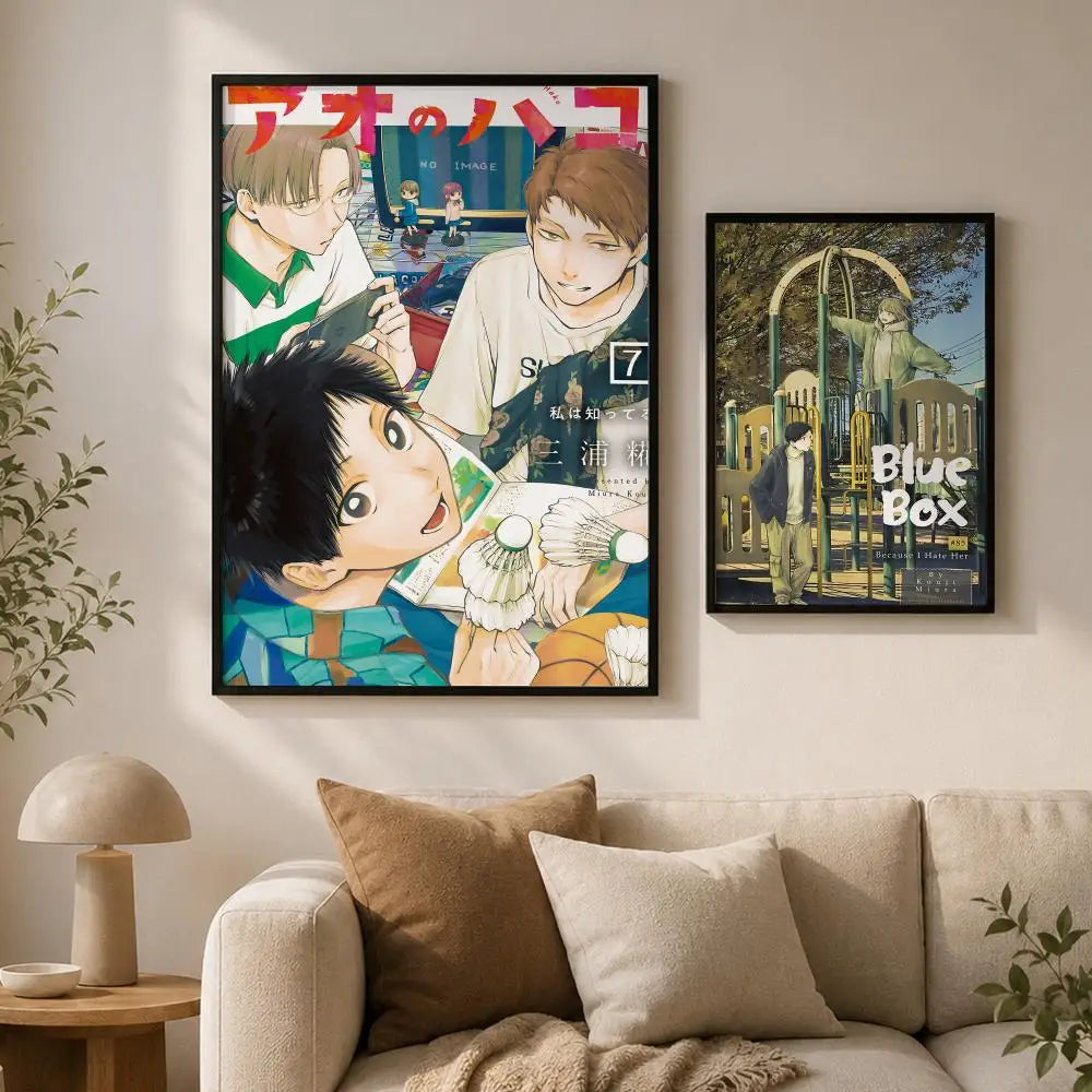 Blue Box Manga Poster – Self-Adhesive Waterproof Wall Art Print Wall Art Poster Axl