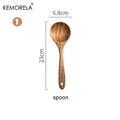 KEMORELA Teak Wood Cooking Spoon – Ladle, Turner & Skimmer Wood Cooking Utensil Axl Spoon