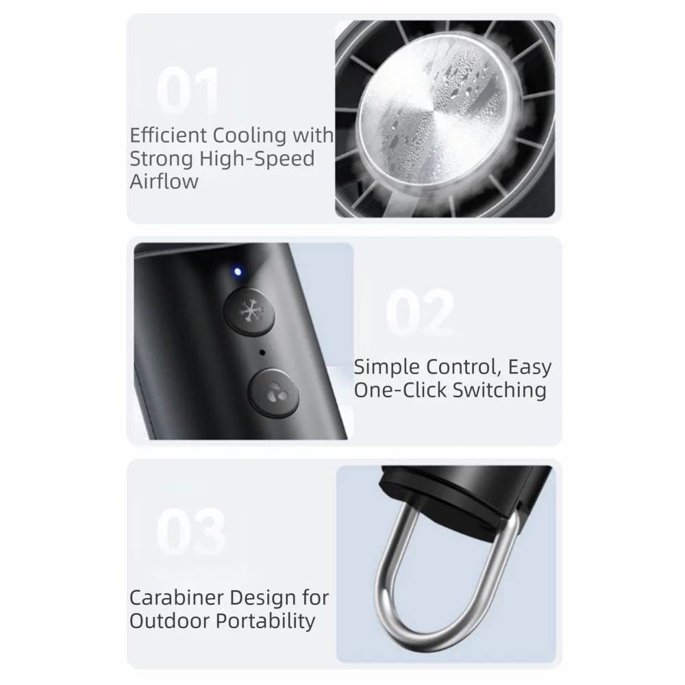 Rechargeable Personal Cooling Fan – Ice Pack & Digital Display Handheld Cooling Fan Axl