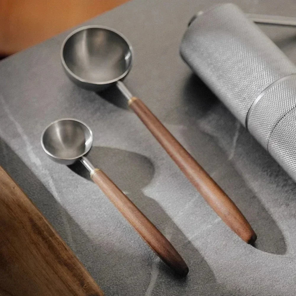 25ml Walnut Wood Coffee Measuring Spoon – Stainless Steel Coffee Measuring Spoon Axl
