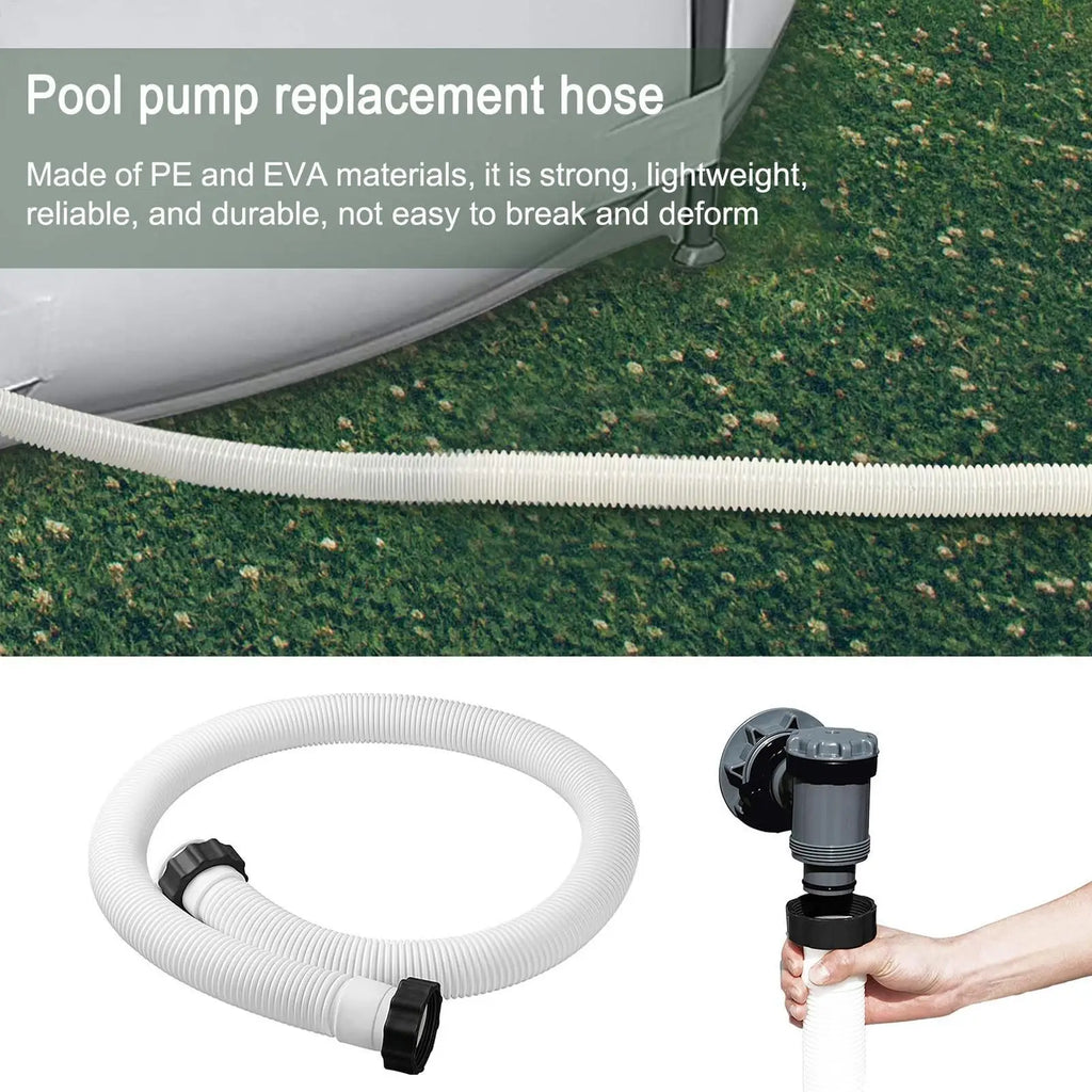 Heavy-Duty Flexible Pool Pump Hose – Quick-Connect Fittings Pool Pump Hose Axl