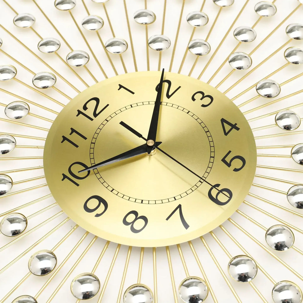 Gold Large Silent Metal Wall Clock – Modern Nordic Luxury Decor Wall Clock Axl