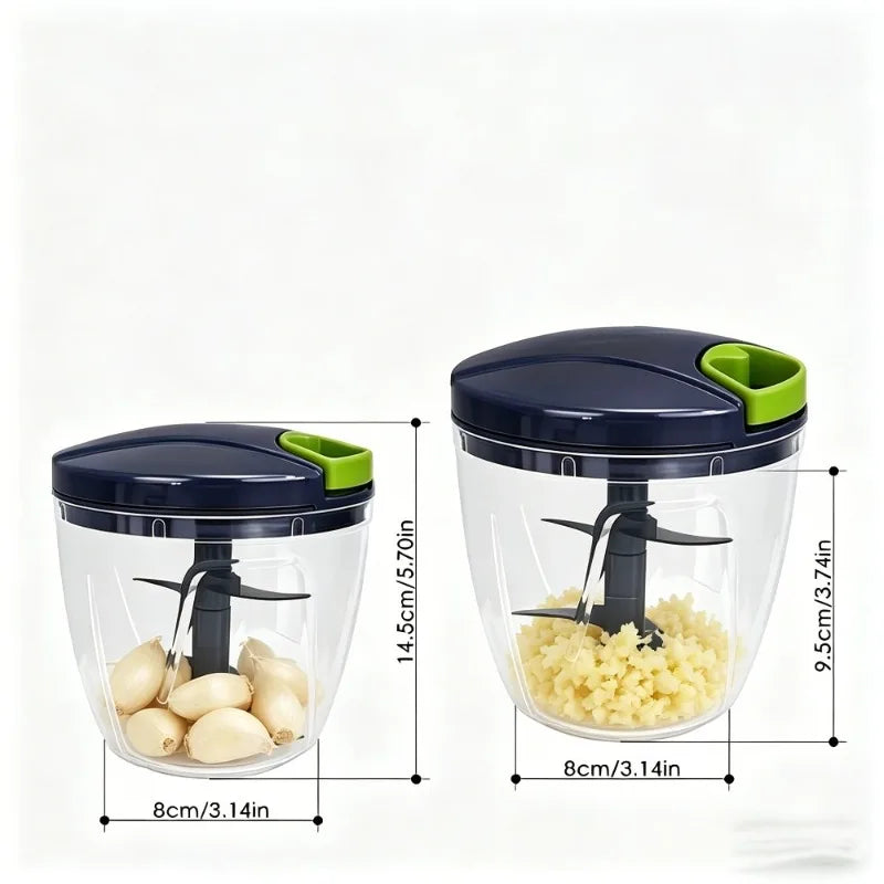 KEMORELA Manual Food Chopper – Pull String Garlic & Veg Cutter Manual Food Chopper Axl