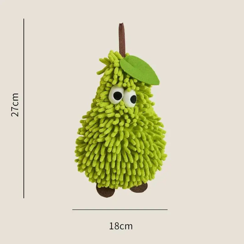 Chenille Hand Towel – Fruit Shaped Hanging Washcloth for Kitchen Decorative Hand Towel Axl A