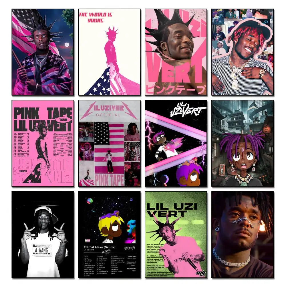 Lil Uzi Vert HD Poster – Waterproof Sticky Wall Art Decor Wall Art Poster Axl