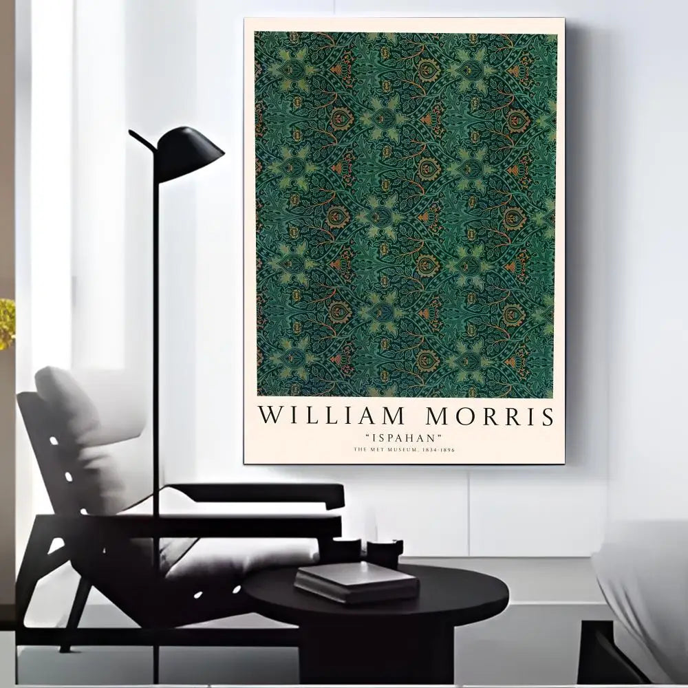 William Morris Canvas Wall Art – Vintage HD Print Home Decor Canvas Wall Art Axl Black8 30X40cmFrameless